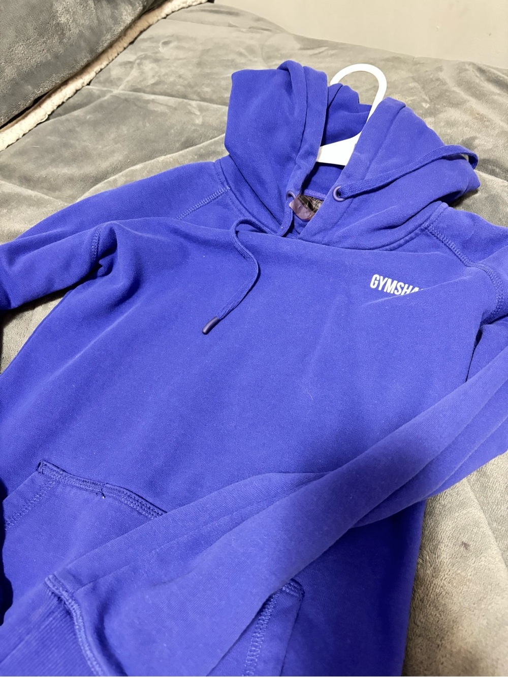 Gymshark Royal Purple Hoodie with White Logo - Picture 2 of 2